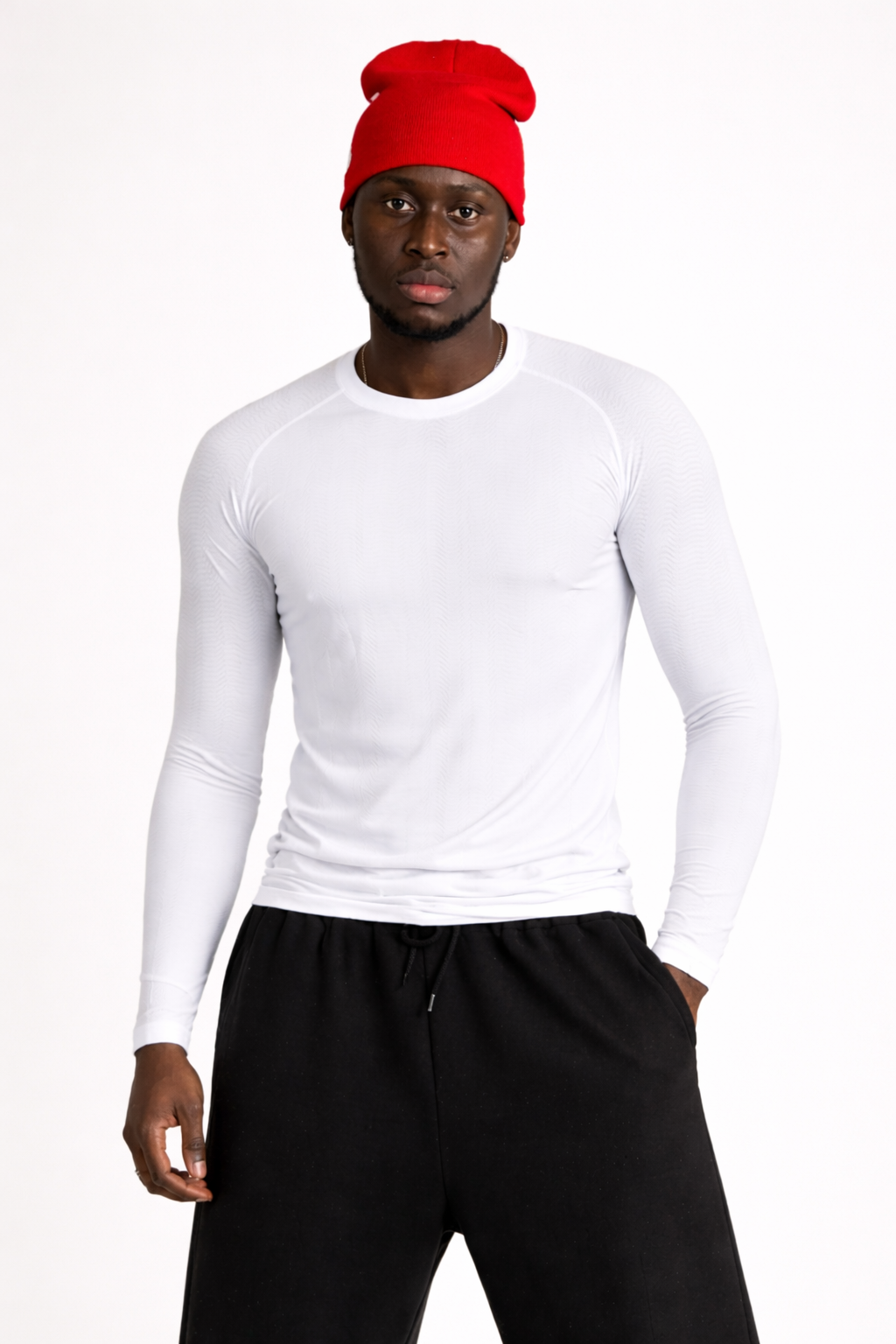 Core – Haut manches longues Blanc Graphite